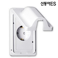 코텍 욕실 화장실 방우형 매입콘센트 덮개형 접지 1구, 1개