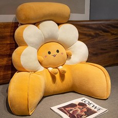 DIU 可愛花朵牀頭靠墊軟包靠背沙發抱枕護腰墊孕婦牀上靠枕看書牀靠女, 吐司麪包(水晶絨面料)