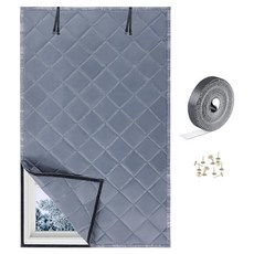 AMGSH 열 창문 커버 96.5 x 157.5cm(38 x 62인치) 겨울용 3겹 옥스포드 천 면 단열 창문 커튼 재사용 가능한 열 유지 커버 최대 0.9 x 1.5m(, AMGSH 열 창문 커버 96.5 x 157.5cm(3