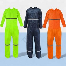 건설현장우의 편리한투피스우비 완벽방수투피스레인웨어 투피스 방수 형광L