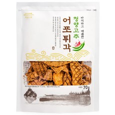 동일식품 청양고추 어포튀각 매운맛 간식 야식, 12개, 70g