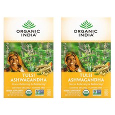 오가닉인디아 툴시티 아슈와간다 홀리바질 디카페인, 2개, 2g, 18개입, 2개