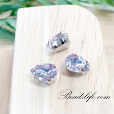 물방울 모양 글라스 캡보석 백금도금, 13*18mm(10개), 바이올렛, 1개