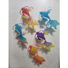 皮影 金魚 牛皮 雕刻 手工上色 非遺 年年有餘, 如圖所示, 1個