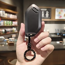 HAKO 메탈릭 TPU 차키케이스+키홀더 (기아 호환), K-14, 메탈릭그레이