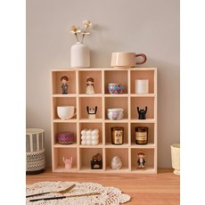 원목컵보드 주방 카페 그릇 인테리어 컵진열장 커피잔, 빈티지워싱 소형 12칸