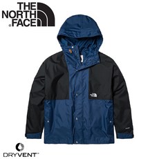 The North Face 男 DV防水外套 AP 藍/黑 防水透氣寬鬆連帽衝鋒衣