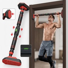 라이크토브 가정용 문틈 철봉 방문 턱걸이, 블랙