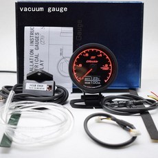 臺灣汽車改裝三聯錶 水溫轉速油壓油溫電壓渦輪增壓賽車儀錶 通用 汽車改裝儀錶 數字顯示改裝儀錶 賽車儀錶, 真空表, 1個