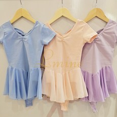 아동 여아 발레복 세트 레오타드 쉬폰 스커트 일체형