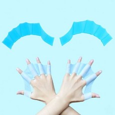 물놀이 훈련 실리콘 핑거 웨빙 M 2p 수영 보조 장비 수중 운동, 상세페이지 참조