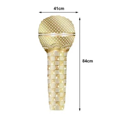 기타 색소폰 피아노 키보드 볼 콘서트 락 파티 소품 풍선 80 년대 장식, 04 1pc