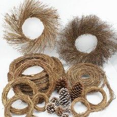天然藤圈 聖誕花圈 花環 DIY材料, 1個, 2入6cm