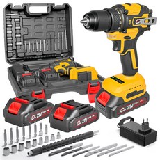 YUON 21V 전동 드릴 드라이버 올인원 배터리포함 풀세트, 1개