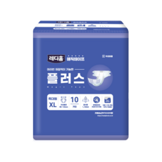 레디홈 실속형 남녀공용 매직테이프 성인기저귀 플러스, 1개, 10개입, 특대형