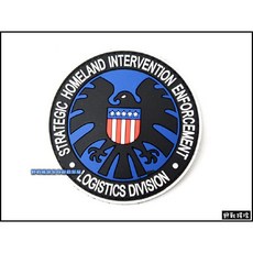 野戰搖滾 PVC塑料臂章肩章 神盾局徽章 藍色款 S.H.I.E.L.D. 識別章 生存遊戲, 藍色, 1個