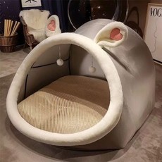 은신처 인간둥지 미니텐트 핑크 침대 동굴 1.8m 둥지 텐트 대형 플러시, E. 커피 그레이 플러시 매트 이중 목적 모델 1 미터