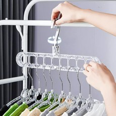 네버폴드 멀티 확장 옷걸이 바지걸이 상의걸이 다용도 옷걸이 공간 절약형 옷걸이, 1개, 투명