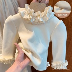 桃園出貨 女童秋冬套裝2025新款女寶寶洋氣網紅加絨打底衫毛毛背帶褲兩件套