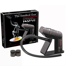 아로마건 스모크 바리스타 분자 연기 바텐딩 스모킹건, 검정, 1개