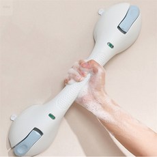 올샵플러스 미끄럼 방지 손잡이 무타공 흡착식 욕실 안전손잡이 44cm 화장실 변기 보조 바