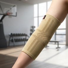 모두상회 스포츠 팔꿈치보호대 팔엘보보호대, 베이지, 1개