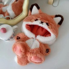 봉제인형 후드 코스튬 의상 세트 동물 착용복 20cm, only clothes, fox