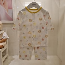 아가방 NC엑스코점 부드러운 촉감 무형광 면100% 아기자기 귀여운 로하7부내의! 아기 실내복 유아 칠부내의 출산선물 추천! 90부터는 어깨단추