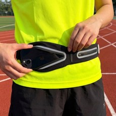 밀리오 러닝벨트 마라톤가방 플립벨트 [4세대], 1개, 블랙