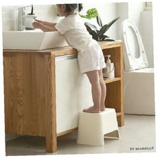 아동용 욕실 발판 미끄럼방지 원목 세면대 높이조절 화장실 안전 스텝, 1개, 그린