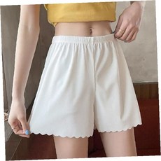 여성 여름 시원한 통풍 레이스 안감 속치마 가정용 편안한 흰색 면 숏팬츠 홈웨어