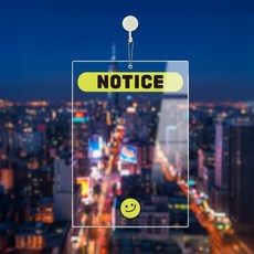 NOTICE16 걸이형 아크릴 메모보드 알림 게시판 210x300mm 투명판, 상세페이지 참조