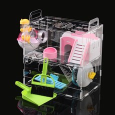 아크릴 햄스터 케이지 2층 세트 시소 하우스 햄스터용품