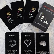 女巫卡塔牌屋 12*7cm 島嶼時間愛神諭卡 桌遊 卡牌遊戲 英文桌遊 占卜Love Oracle Cards聚會休, 1個, 愛的神諭卡