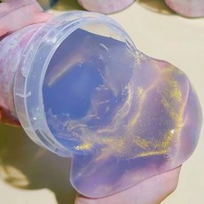 걸스코코 슬랑이모음전 말랑이 왁뿌볼 친구선물 슬라임 스트레스해소말랑이, 1개, 달빛퍼플슬라임(350ml)