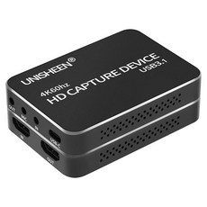 USB 3.0 게임 캡처 카드 4K HDMI 비디오 어댑터 라이브 스트림 및 녹화 방송 HDMI에서 동글 HD 1080P 스트리밍 그래버 컨버터, Black