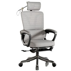 눕는의자 인체공학 의자 각도조절 누울 사무용 컴퓨터 책상용 가정용 독서 휴식 자세 조절, 알루미늄합금발, C.라텍스블랙테두리그레이