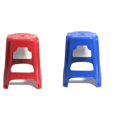 업소용 플라스틱 사각의자 포장마차 레저의자, 블루