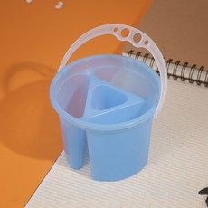 위드스타 4칸 분리형 칸막이 미술 회화 수채화 물감 물통, 파스텔 블루
