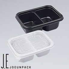 조은팩 일회용반찬용기 300-2칸 JH 반투명 박스 600세트, 1개