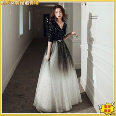 桃園出貨發票禮服 婚禮宴會禮服 喜婆婆 娘伴娘敬酒服會禮服 大尺碼晚禮服女胖mm 顯瘦200斤2023氣an