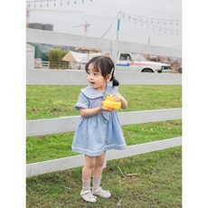 Pic kids 女童愛心海軍風連衣裙