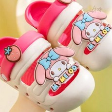 아동용여름실내외신발귀여운캐릭터얼굴디자인투톤컬러슬리퍼유아키즈샌들가벼운착용감편안한