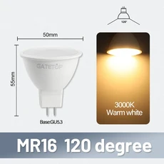 10PCS MR16 LED 스포트라이트 인라인 GU5.3 전체 AC/DC12V AC 110V 깜박임 없음 따뜻한 흰색 빛 5W 연구에, 01 120 degrees 3000K, 02 AC100-240V, 02 3w