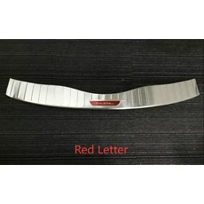 외부 후면 범퍼 보호 트렁크 트림 커버 스타일링 스테인레스 스틸 플레이트 페달 르노 콜레오스 2017, 01 Red Letter
