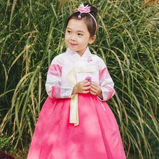소담예인 달래빛색동 여아한복