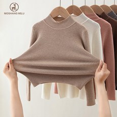 女童毛衣2025秋冬季新款兒童純色百搭針織衫半高領套頭羊毛打底衫