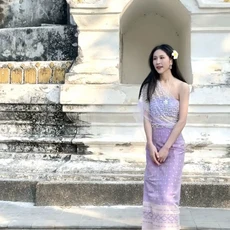 태국 미얀마 여성 다이 의상 민족 공연 무용 전통 스타일 드레스, 01 one size, 33 12