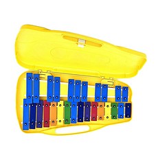 명창 실버스타 공명실로폰 27K(노랑색)무지개 칼라 음판 [실.채포함], 1개, 노랑색, 27판