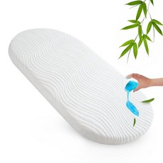 아기 침대 매트리스 토퍼 45.7 x 73.7 2.5cm(18 29 1인치) 방수 교체 패드 탈착식 및 세탁 가능한 커버 포함